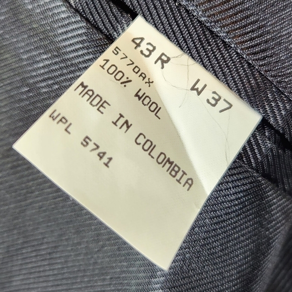 OSCAR De La Renta Mens 43R Dark Gray 100% Wool Blazer Sport Coat Suit Jacket - Picture 7 of 11